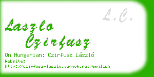 laszlo czirfusz business card